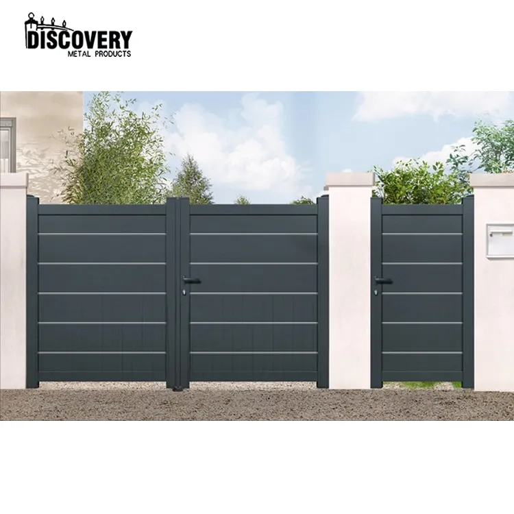 Modern designs house gate system simple metal outdoor gate factory supply aluminum garden gates