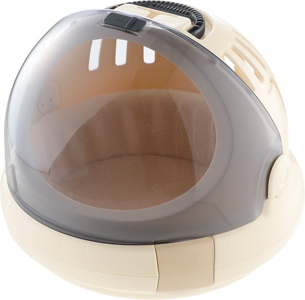 Richell Space Capsule Dog and Cat Carrier and Bed， Beige