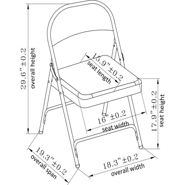 Lorell Steel Padded Folding Chairs