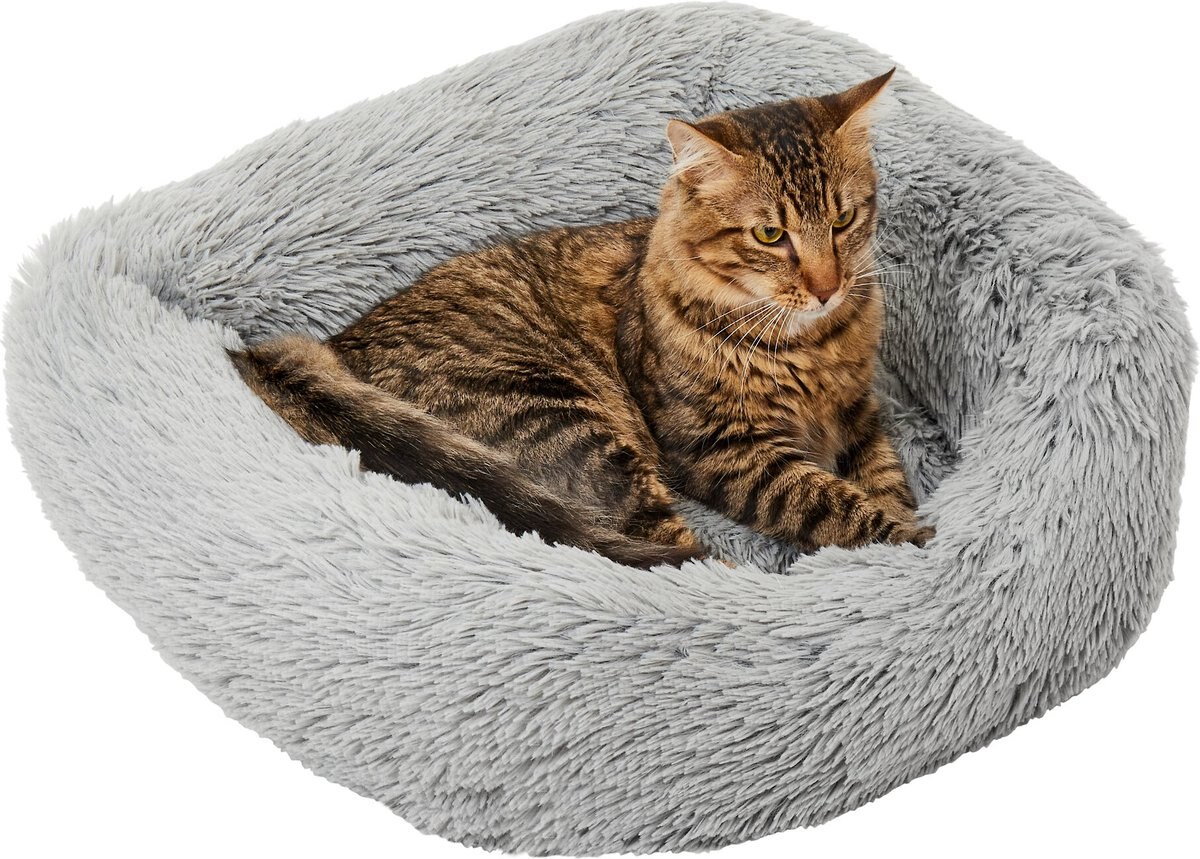 Frisco Eyelash Rectangular Bolster Cat and Dog Bed