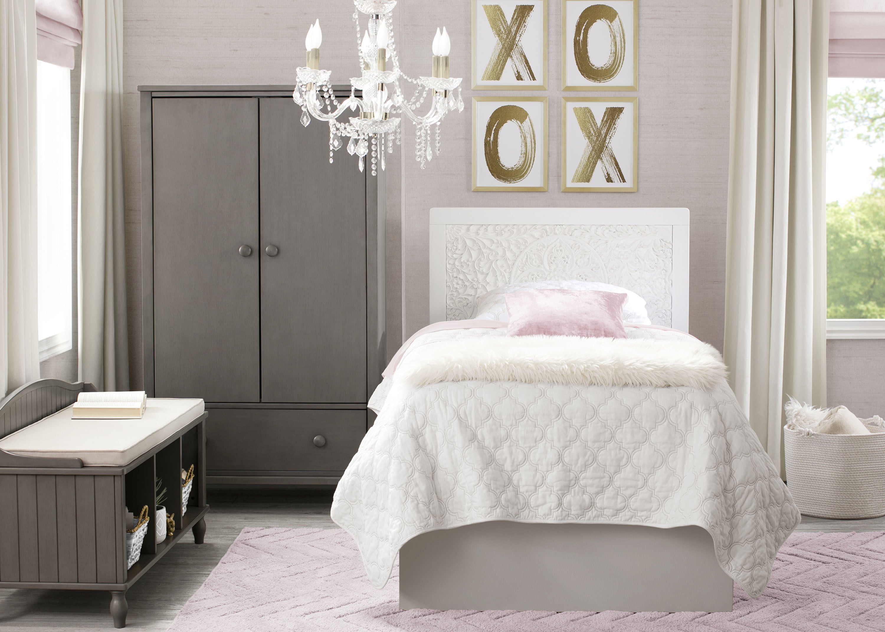 Better Homes and Gardens Marissa Twin Headboard, Bianca White