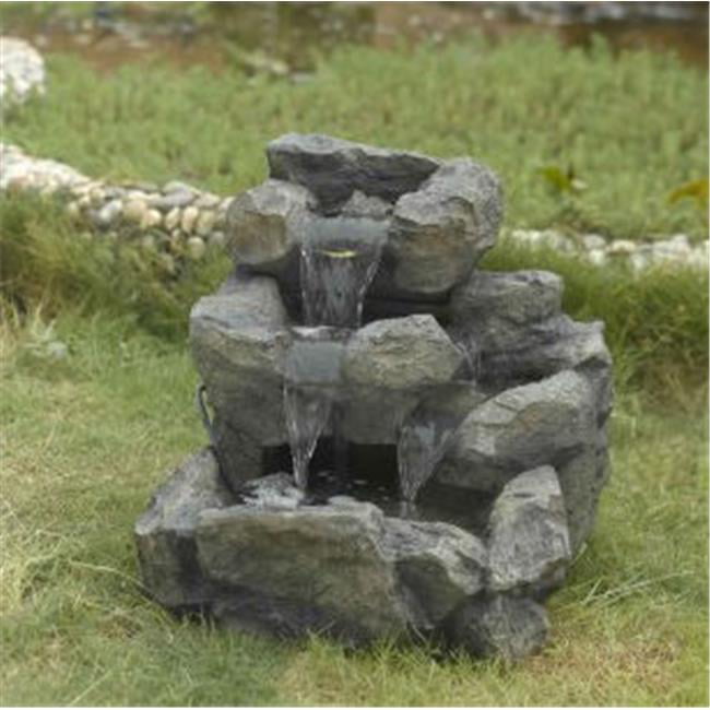 Fountain Cellar FCL028 Rock Creek Cascading Outdoor-Indoor Fountain with Illumination