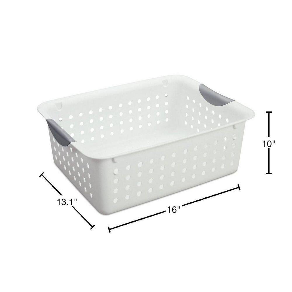 Sterilite Medium and Small Ultra Plastic Storage Bin Organizer Basket (12-Pack) 12 x 16248006 + 12 x 16228012