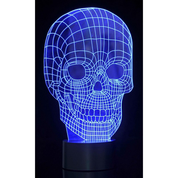 Link 3d Skull Lighting Laser Cut Precision Multi Colored Led Night Light Lamp Great For Bedrooms Dorms Dens Offices And More