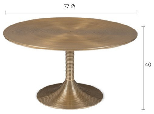 Gold Round Pedestal Coffee Table  Bold Monkey Hypnotising   Midcentury   Coffee Tables   by Luxury Furnitures  Houzz