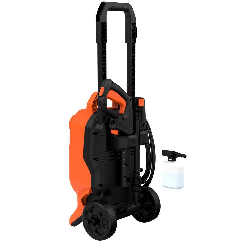 BLACK+DECKER 1700 PSI 1.2 GPM Cold Water Electric Pressure Washer with Integrated Wand and Hose Storage BEPW1700