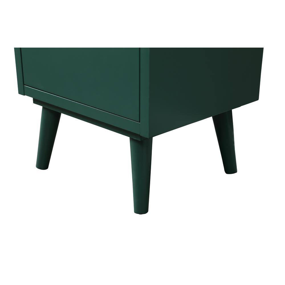 Simply Living 18 in. W x 15 in. D x 33.5 in. H Bath Vanity in Green with White Resin Top SL123054MGN