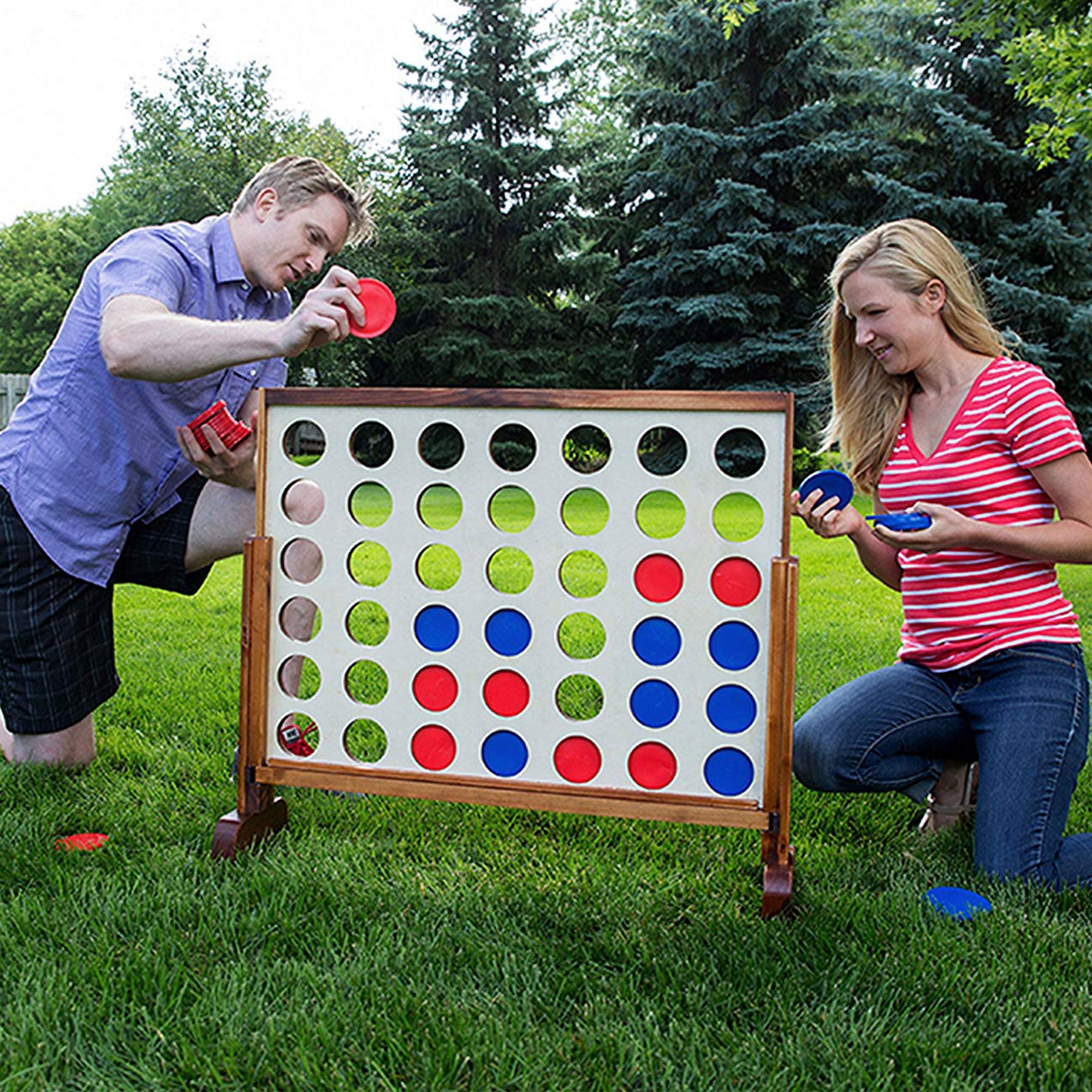 YardGames 3x2' Giant 4 in a Row Backyard Multiplayer Outdoor Game (2 Pack)