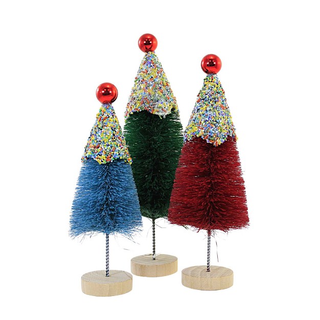 Sprinkled Bottle Brush Trees Cupcake St 3 Bethany Lowe Designs Inc Decorative Figurines