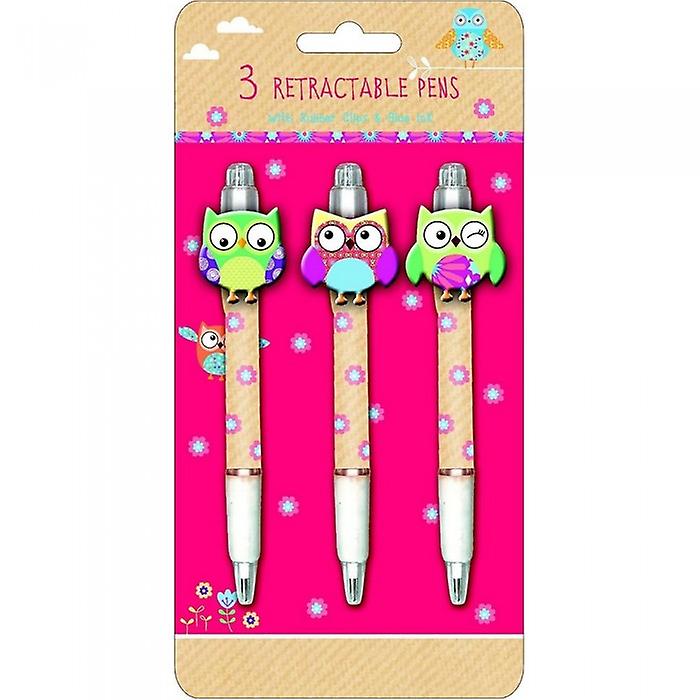 Anker Owl Retractable Pen (Pack of 3)