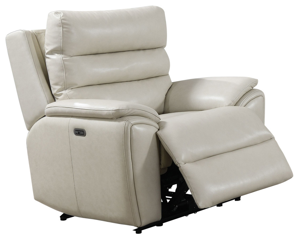 Duval Power Recliner  Chair  Ivory   Contemporary   Recliner Chairs   by Steve Silver  Houzz