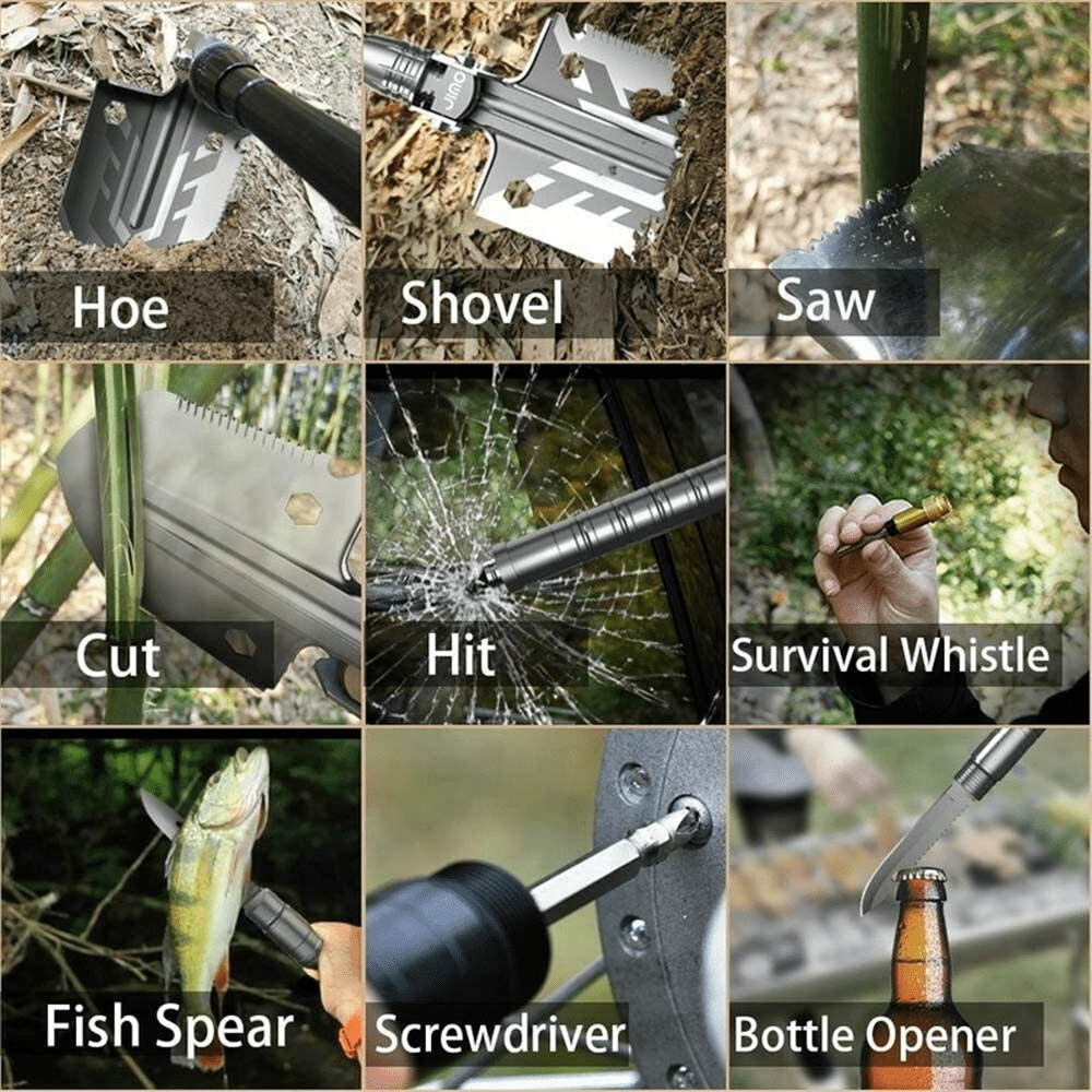 Shipping Military Folding Shovel Multi Functional Survival Garden Shovel Camping Shovel Tactical Entrenching Tool