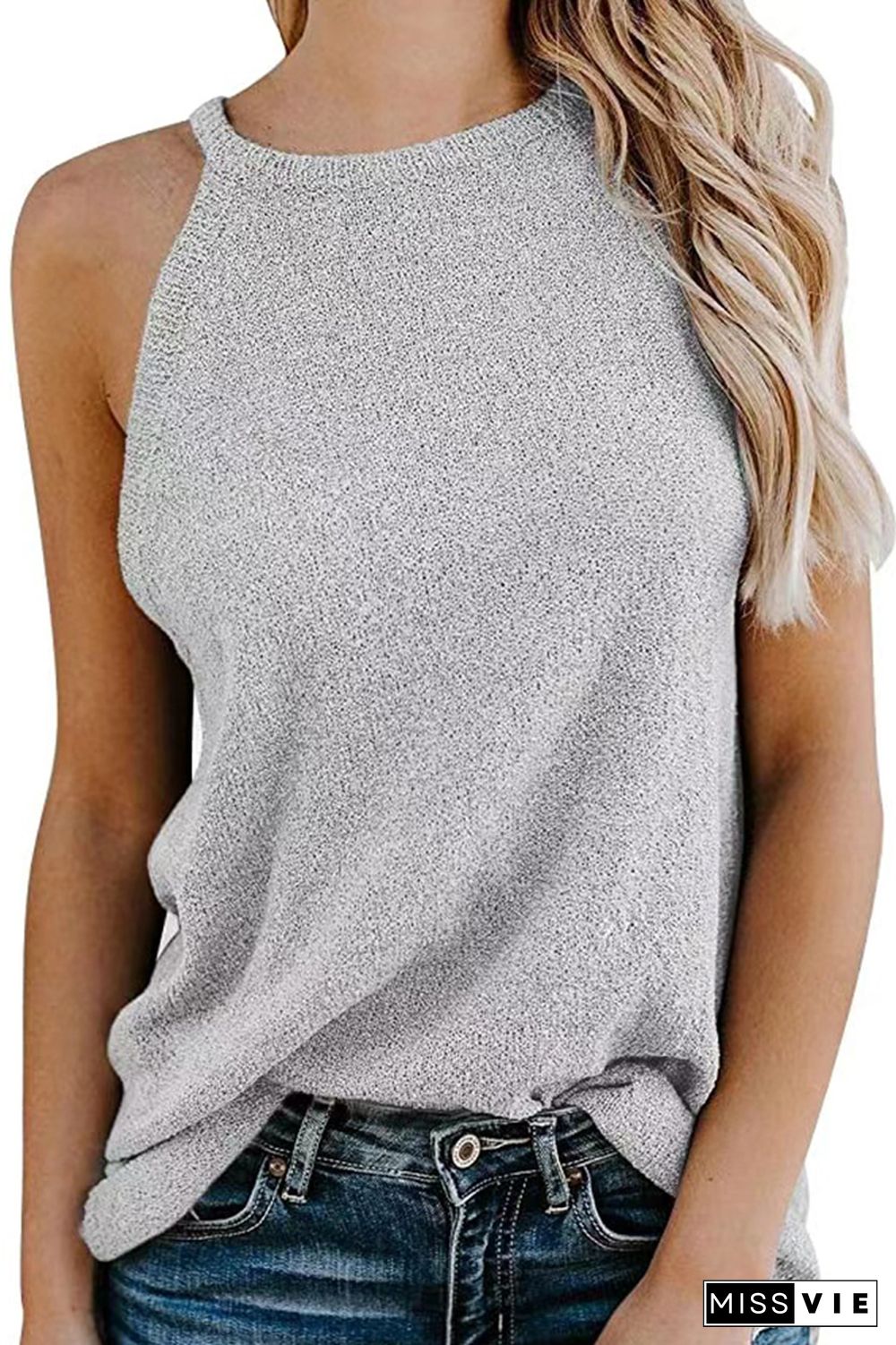 Plain Knit Tank Top