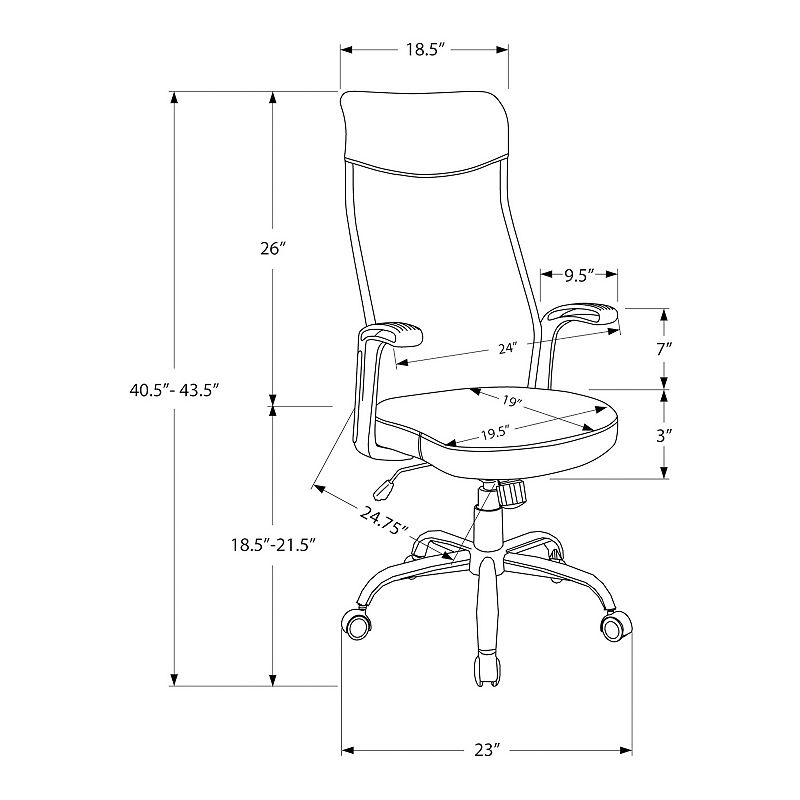 Monarch Padded Office Chair