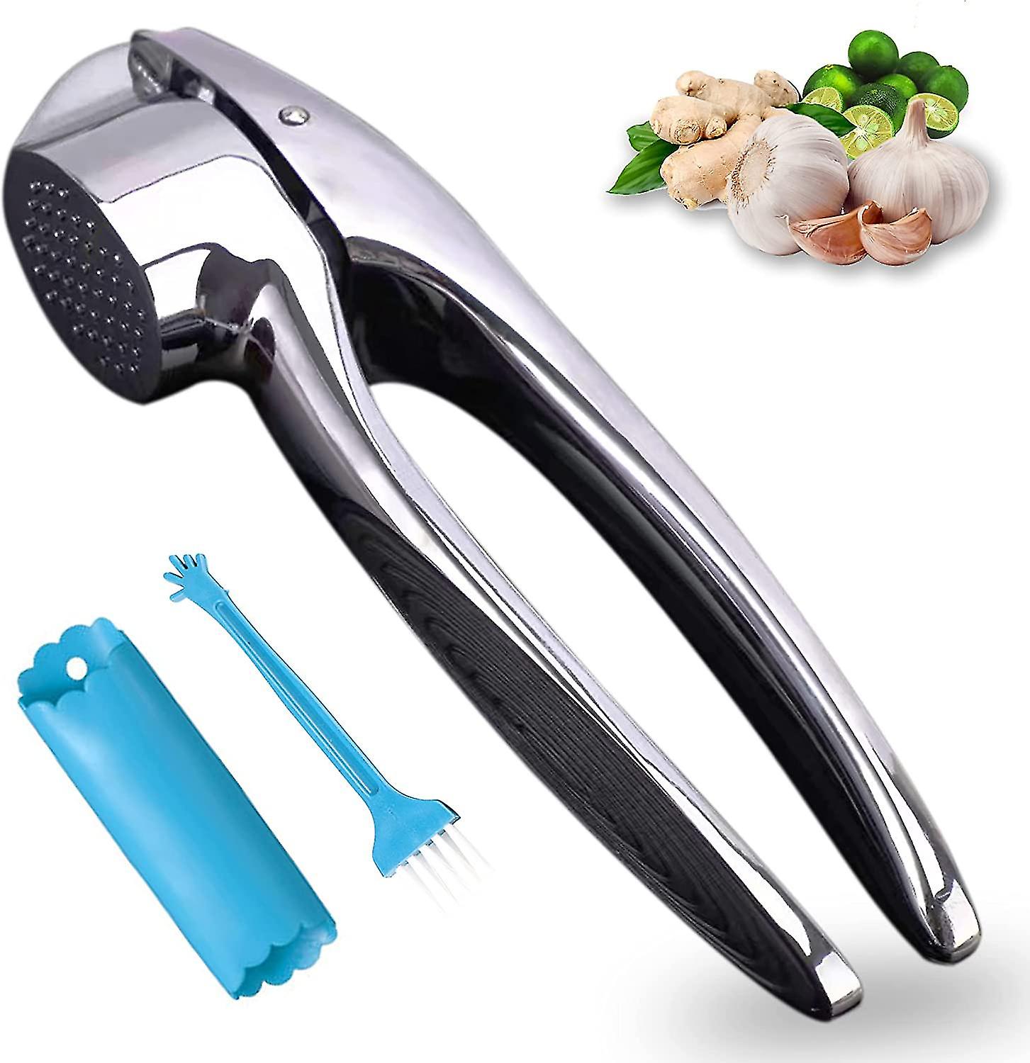 Garlic Press， Heavy Duty Garlic Mincer Ginger Press， Garlic Press Mincer