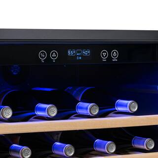 NewAir Single Zone 52-Bottle Built-In Wine Cooler Fridge w Precision Digital Thermostat  Beech Wood Shelves - Stainless Steel AWR-520SB