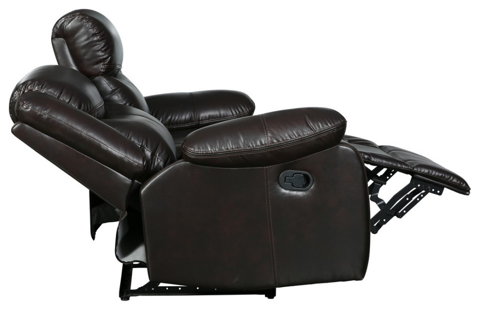 Arlington Leather Air Reclining Loveseat   Contemporary   Loveseats   by Luxuriant Furniture  Houzz