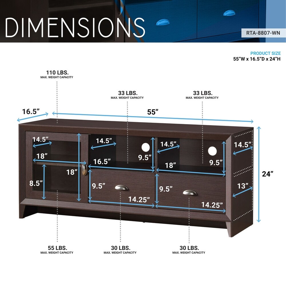 Modern TV Stand with Storage for TVs Up To 60\