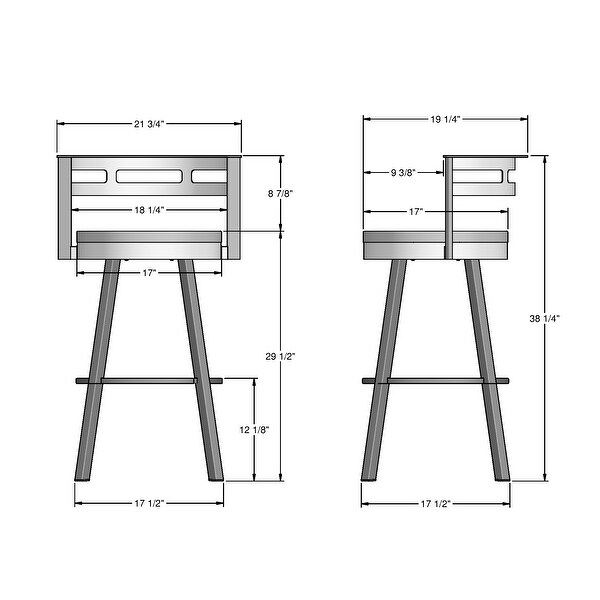 Amisco Vector Swivel Bar Stool with Distressed Wood Seat