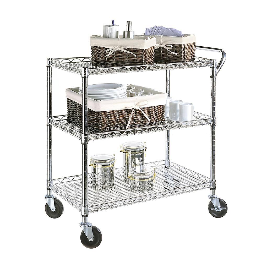 Seville Classics Industrial All-Purpose Utility Cart NSF Listed SHE18304BZ