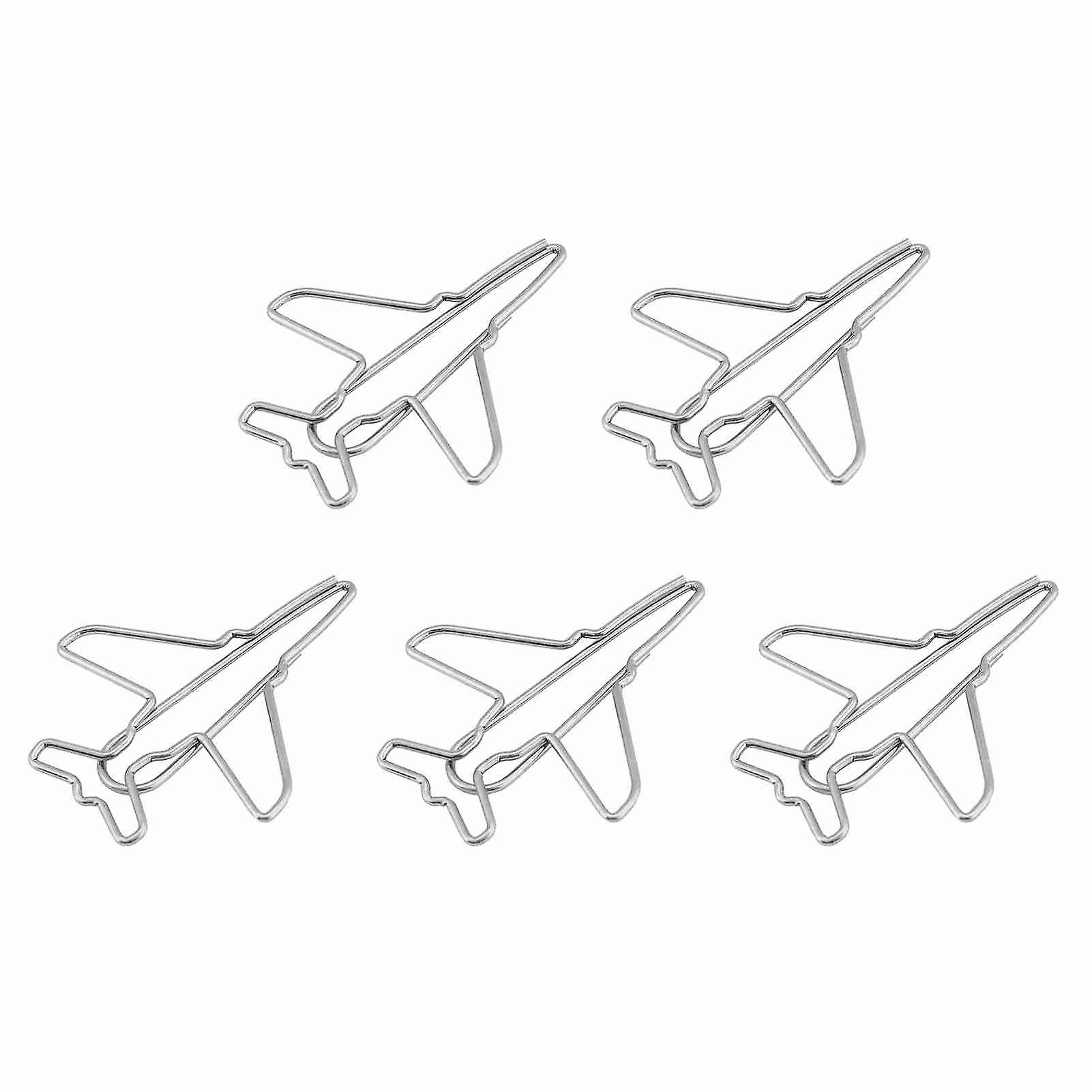 10pcs Airplane Shape Paper Clips Bookmark Marking Document Organizing Clip Stationery Supplies