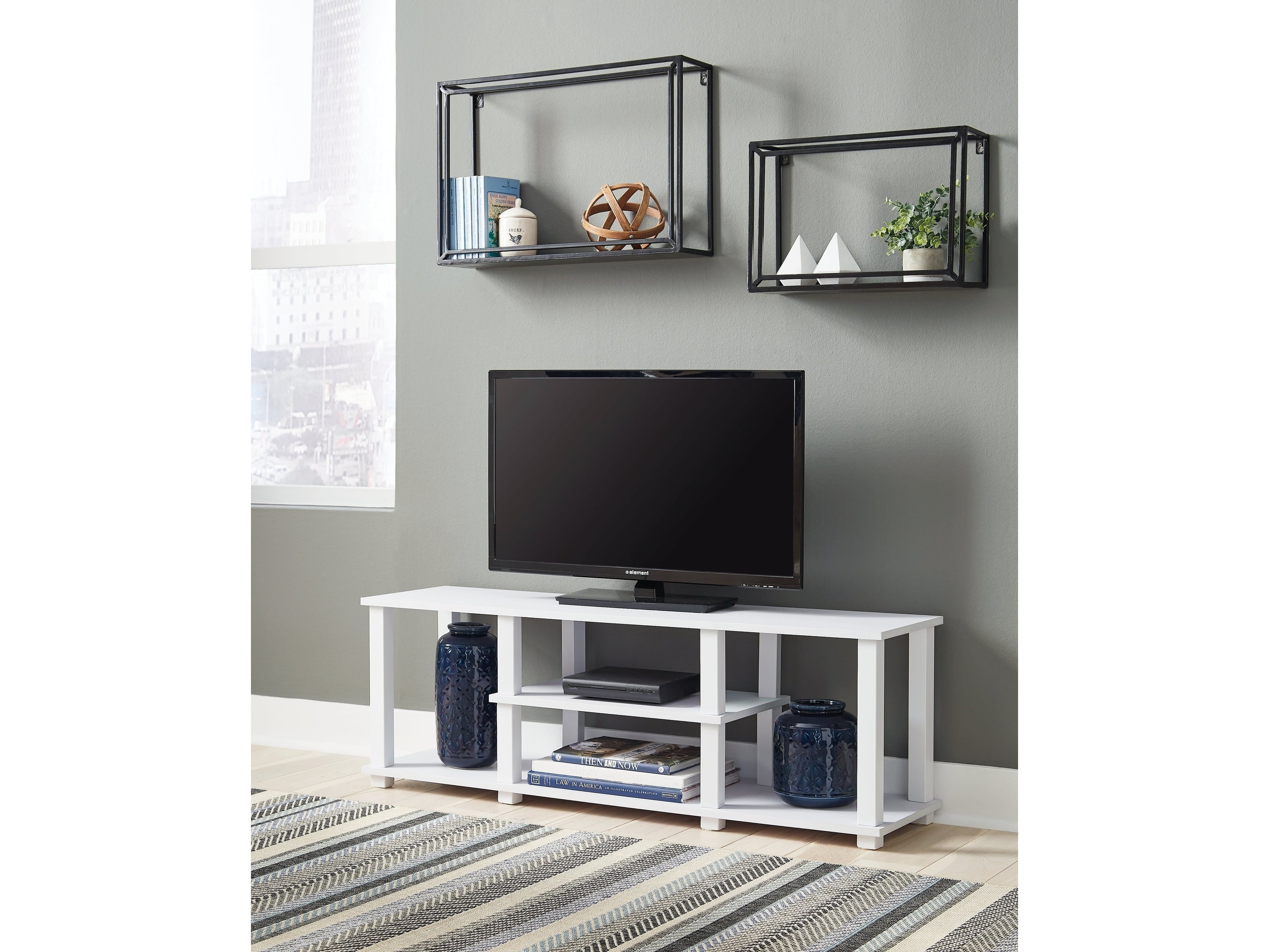 (Online Special Price) Baraga White 48 TV Stand