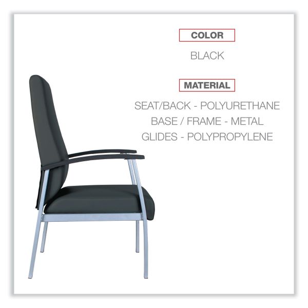 Alera metaLounge Series High-Back Guest Chair， 24.6