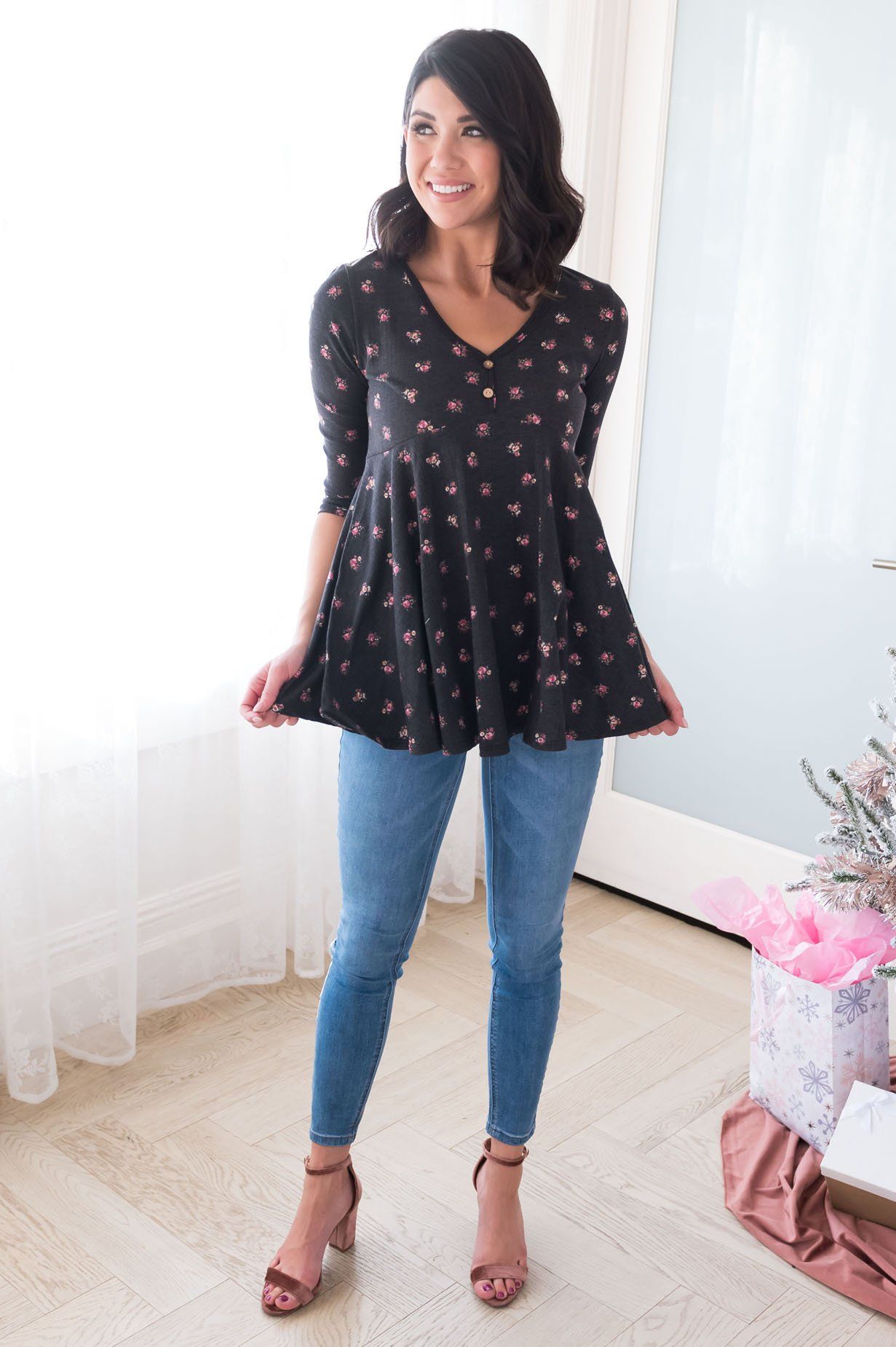 Floral Lullaby Modest Blouse