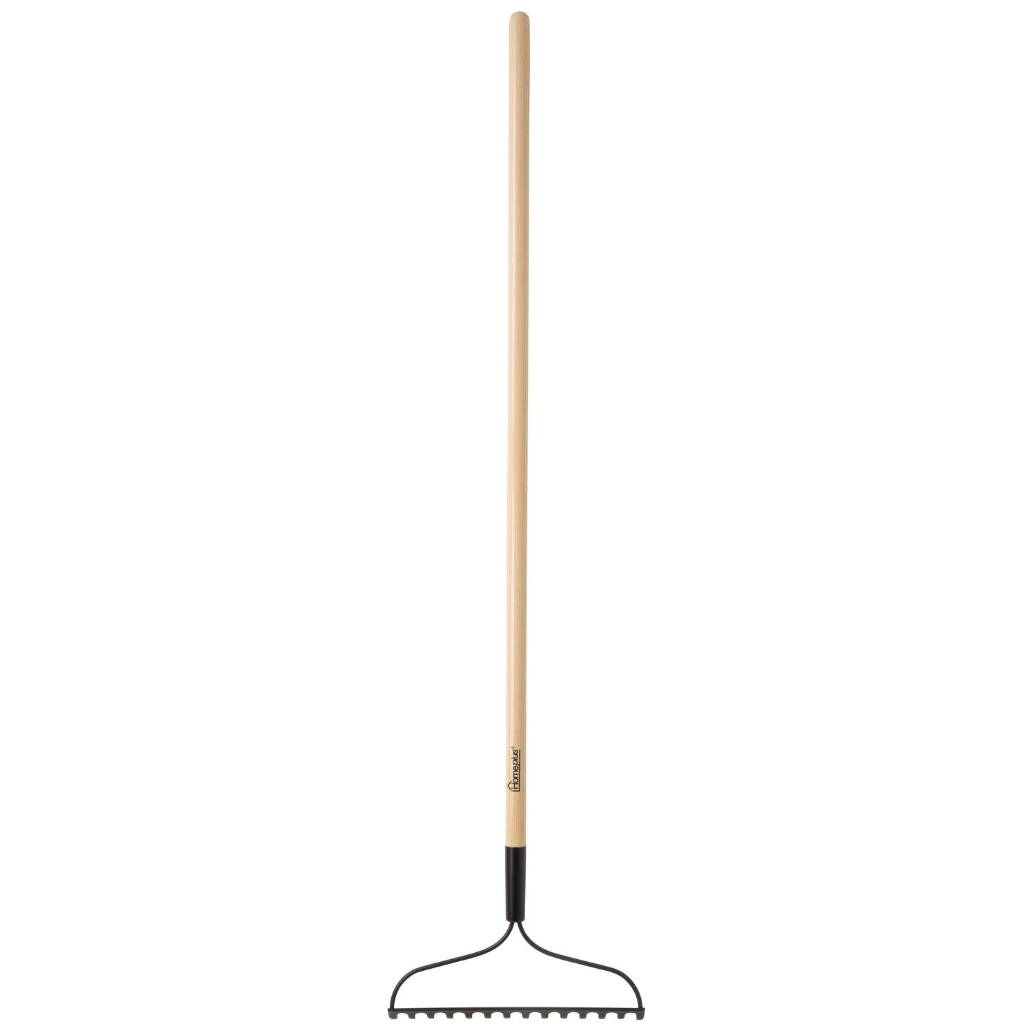 Home Plus+ 54 in. 14 Tine Steel Bow Rake Wood Handle