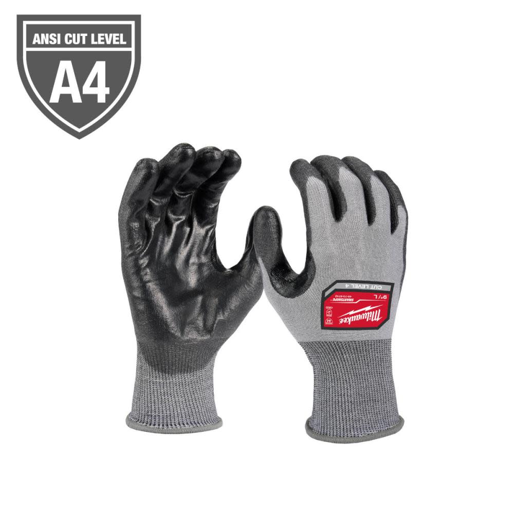 Milwaukee Cut Level 4 Gloves High Dexterity Polyurethane Dipped 48-73-8740M910 from Milwaukee