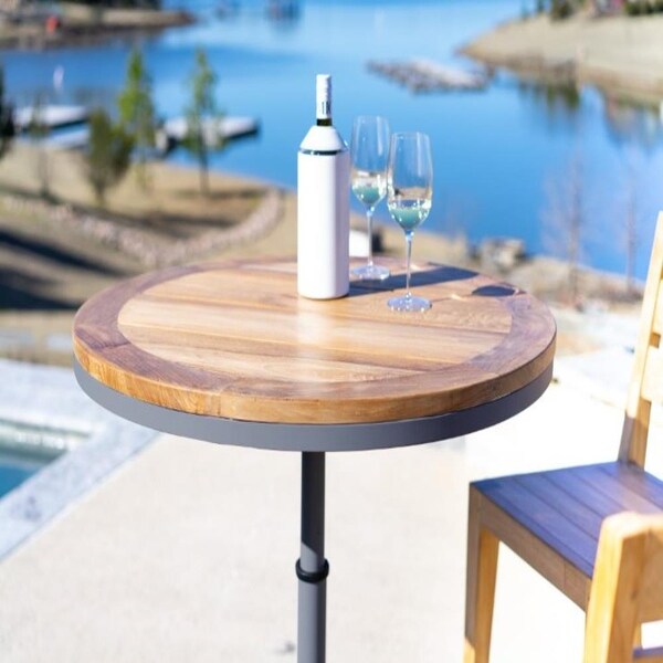 Palmilla Grey Teak Outdoor High Bar Table