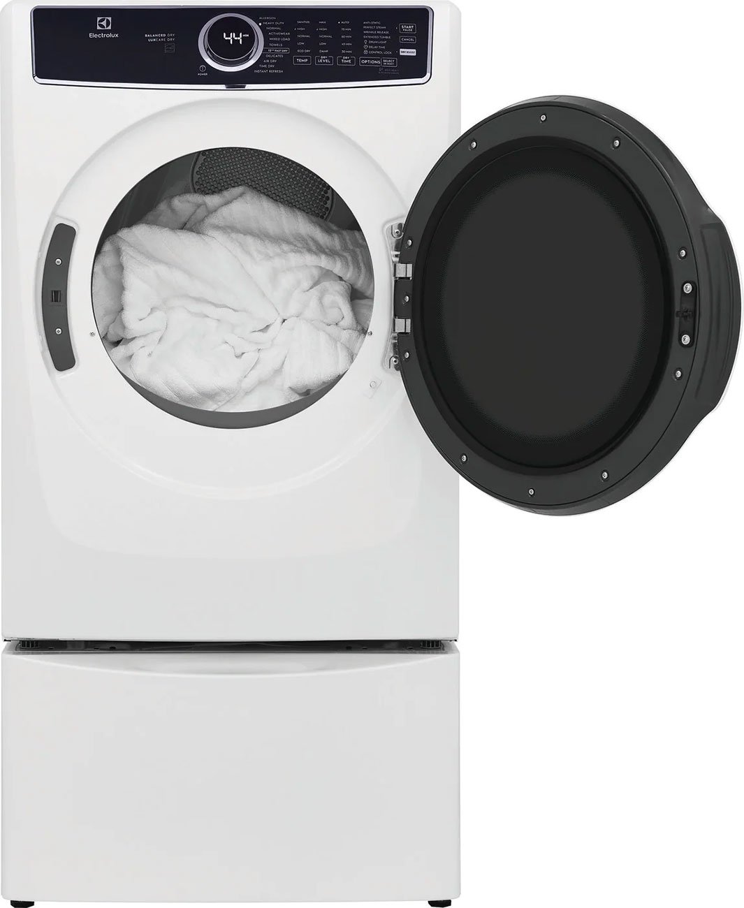 Electrolux 8 Cu. Ft. White Front Load Perfect Steam Electric Dryer With Balanced Dry and Instant Refresh