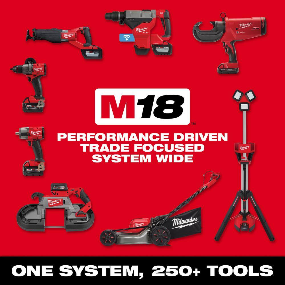 MW M18 FUEL 18-Volt Lithium-Ion Cordless 7-14 in. Rear Handle Circ Saw w38 in. Impact Wrench wTwo 6 Ah HO Batteries 2830-20-2854-20-48-11-1862