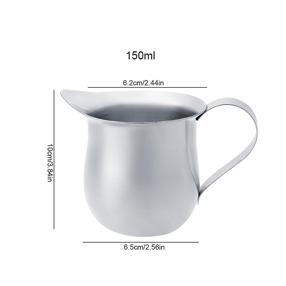 Milk Frothing Pitcher Stainless Steel Frothing Pitcher Jug For Coffee Cream Espresso(150ml)