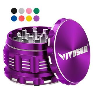 VIVOSUN 2.5 in. Herb Grinder Aluminium Spice Grinder With Pollen Scraper for Kitchen in Purple X002DW0HSJ