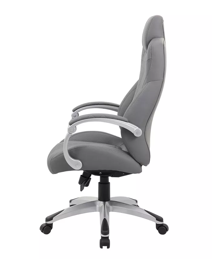 Boss Office Products Hinged Arm Executive Chair With Synchro-Tilt