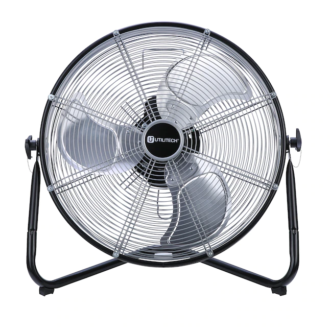 Utilitech 20-in 3-Speed Indoor Black Floor Fan