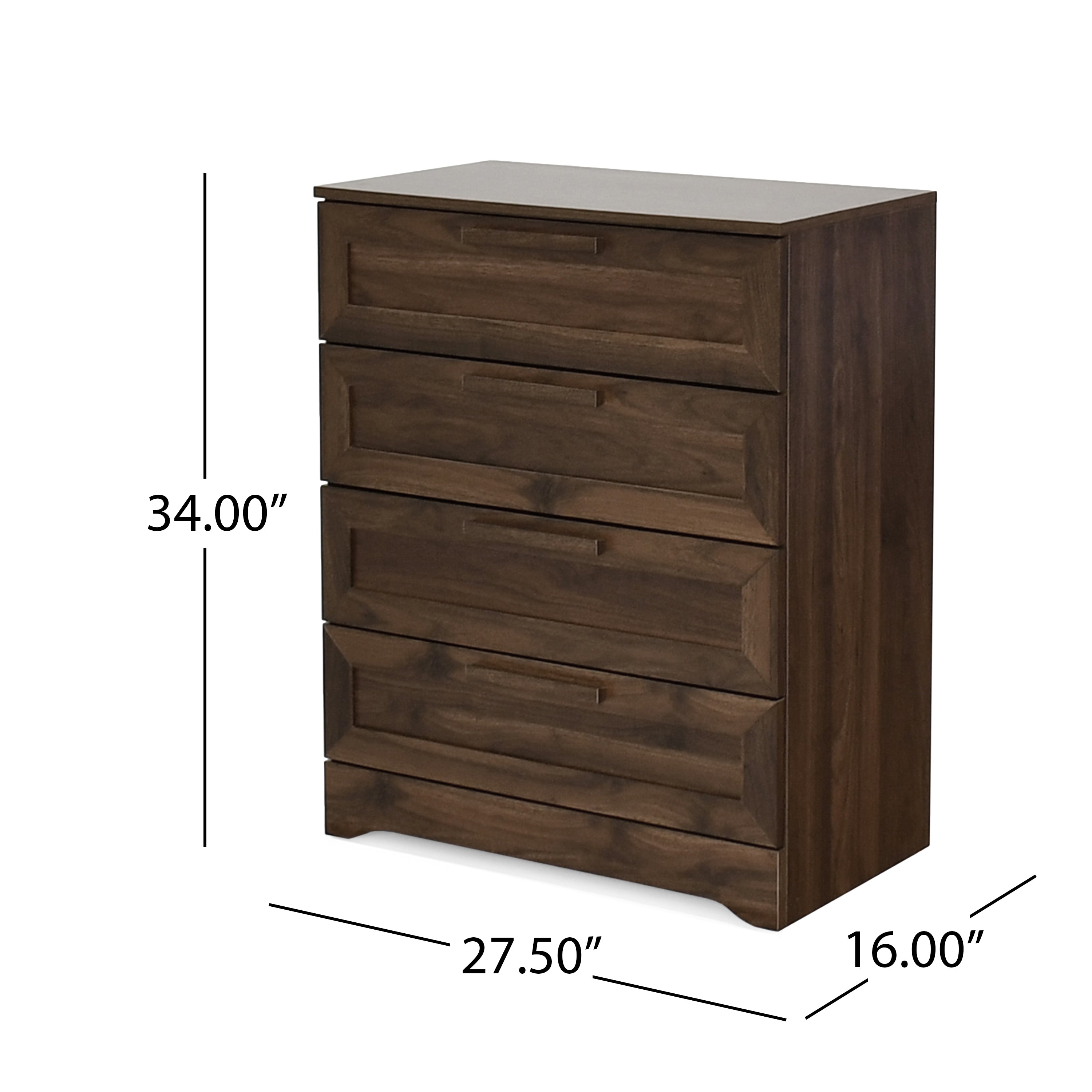 Broxon Rustic 4 Drawer Dresser