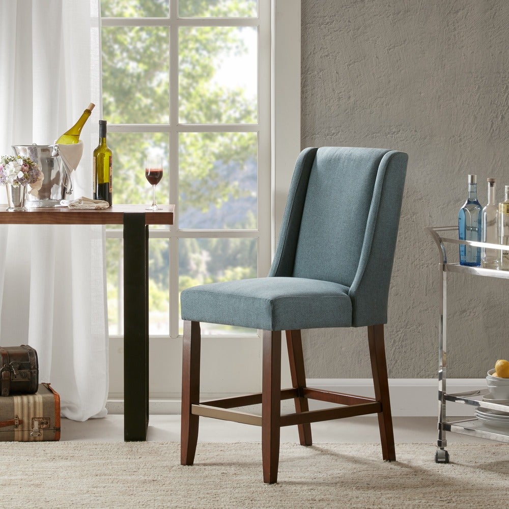 Madison Park Victor Blue Wing Counter Stool - 9