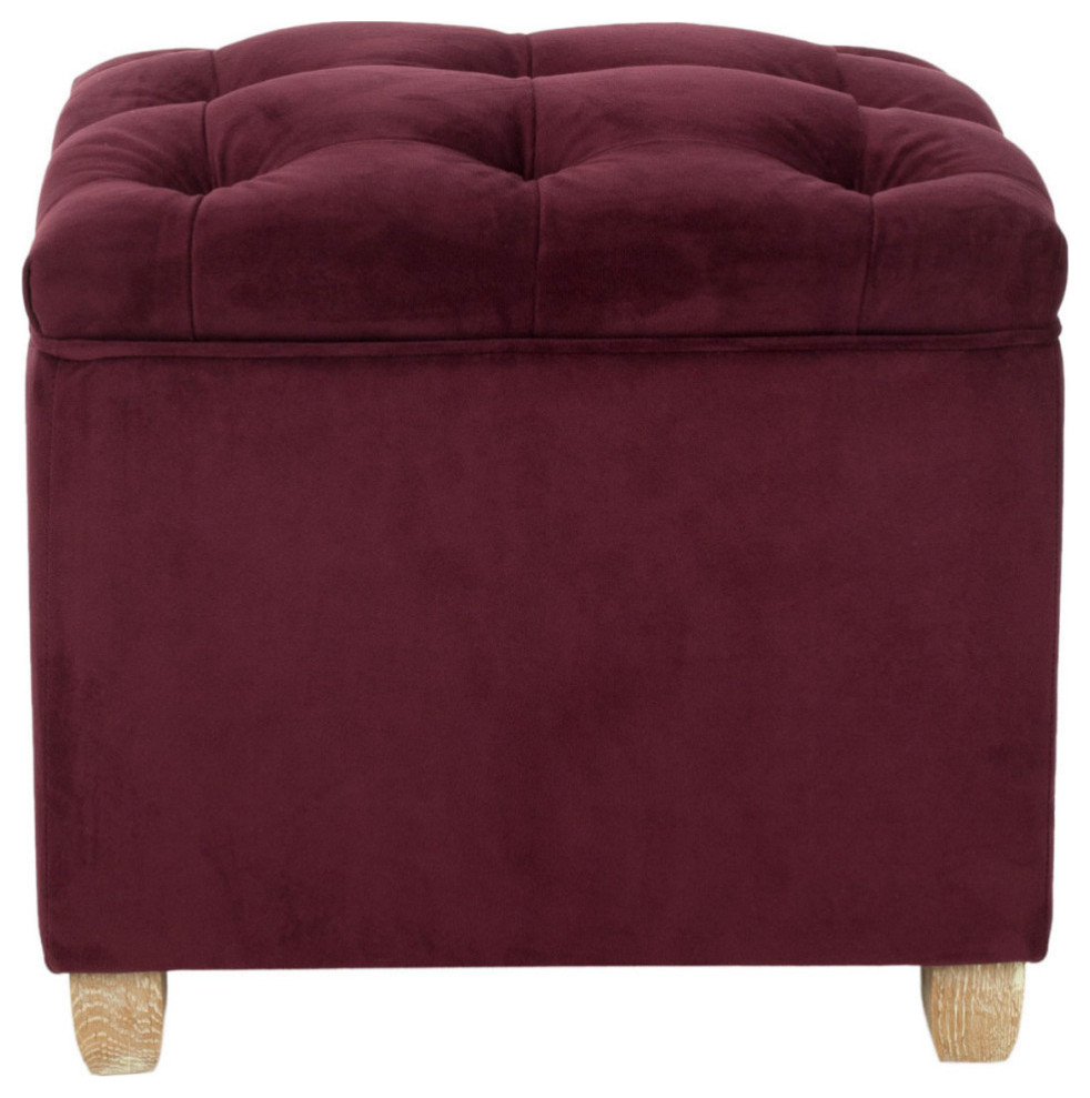 Nia Tuffted Ottoman  Bordeaux   Contemporary   Footstools And Ottomans   by Rustic Home Furniture Deco  Houzz