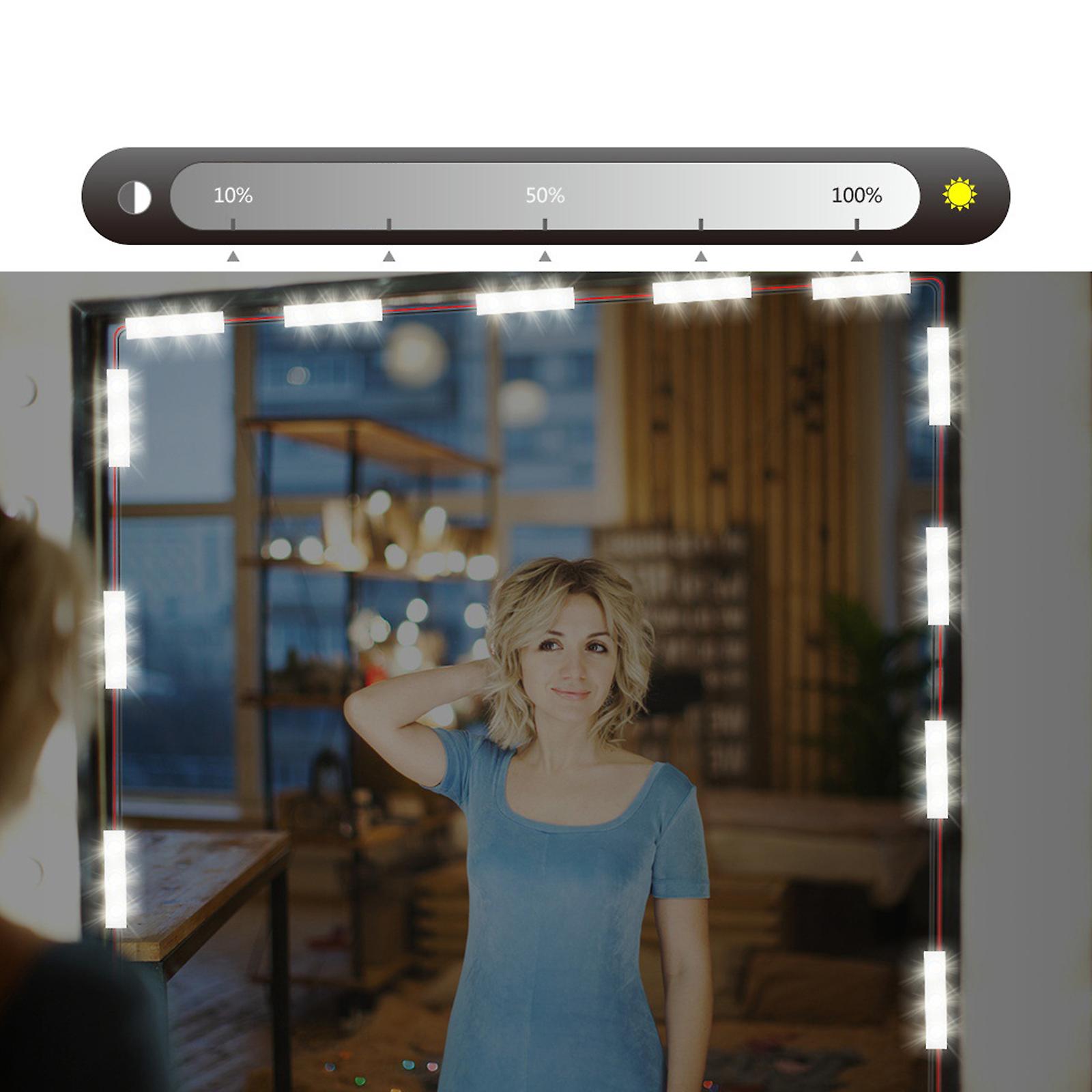 Led Makeup Mirror Lights 30leds Dimmable Touch Control Vanity Mirror Lights Bathroom Mirror Light With Usb Cable Led Strip Lights Dressing Mirror  10p