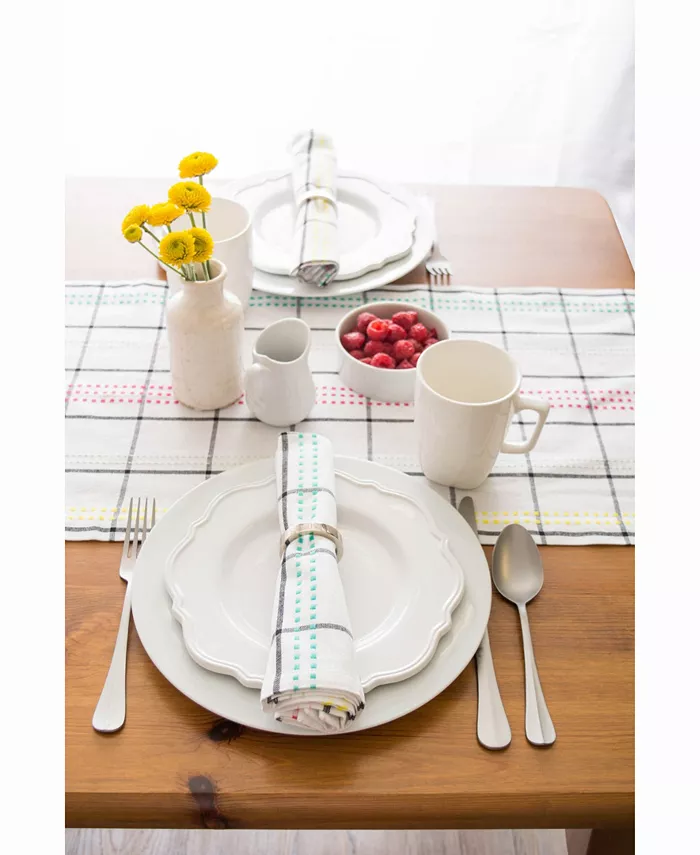 Design Imports Color Pop Plaid Table Runner 14 X 108