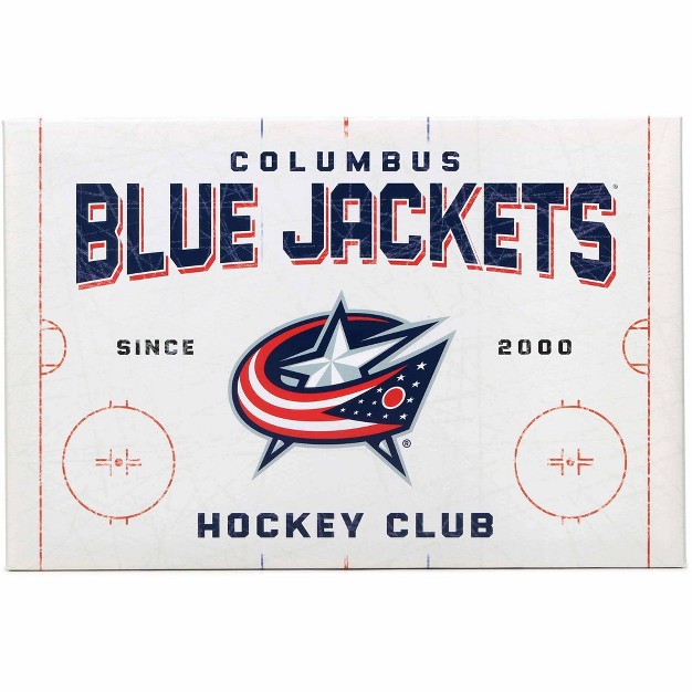 Nhl Columbus Blue Jackets Rink Canvas