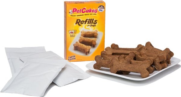 PetCakes Carob Flavor + Yogurt Frosting Birthday Cake Refills Dog Treats， 4.6-oz pouch