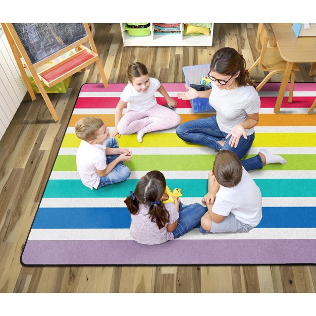 Flagship Carpets Hello Sunshine Striped Area Rug