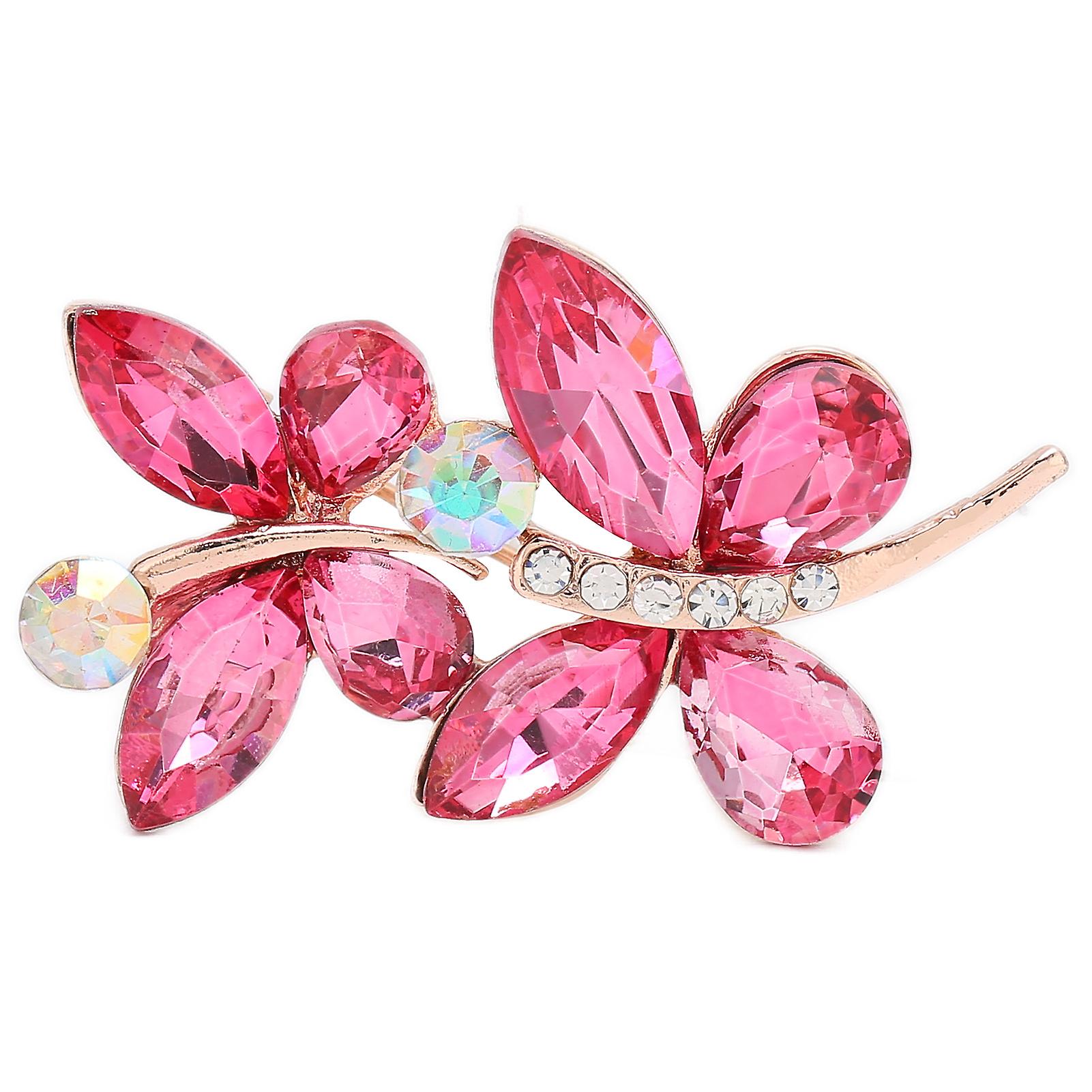 Faux Crystal Butterfly Brooches Alloy Women Brooch Pin Clothes Accessories For Wedding Banquet