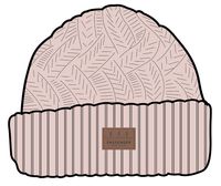 Fireside Cable Knit Beanie - Barely Pink