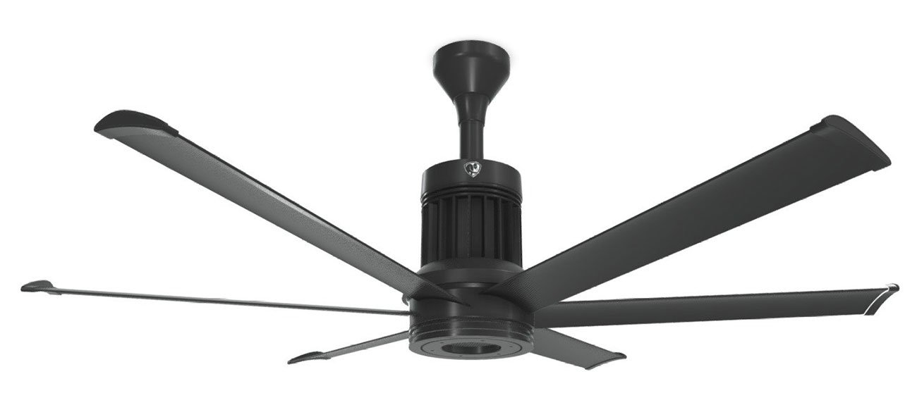 Big Ass Fans 60-Inch I6 Universal Mount Outdoor Ceiling Fan in Black