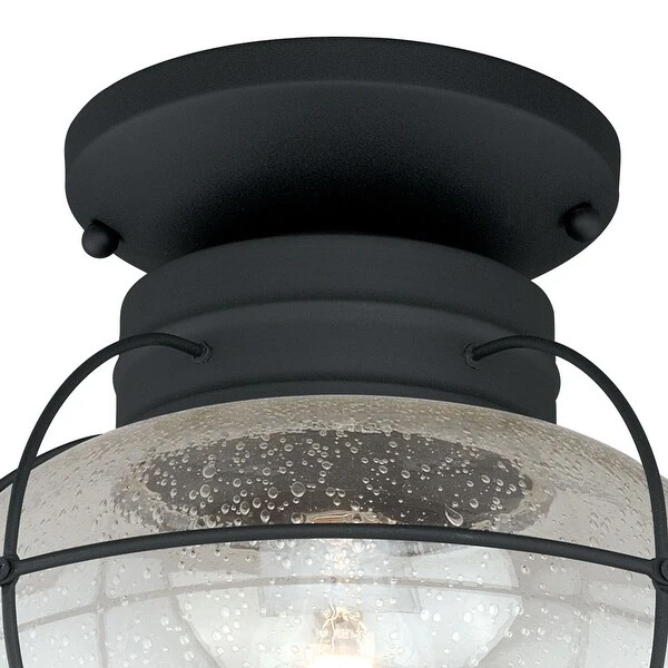 Chatham Coastal Black Semi-Flush Mount Ceiling Light - 13-in W x 12-in H x 13-in D