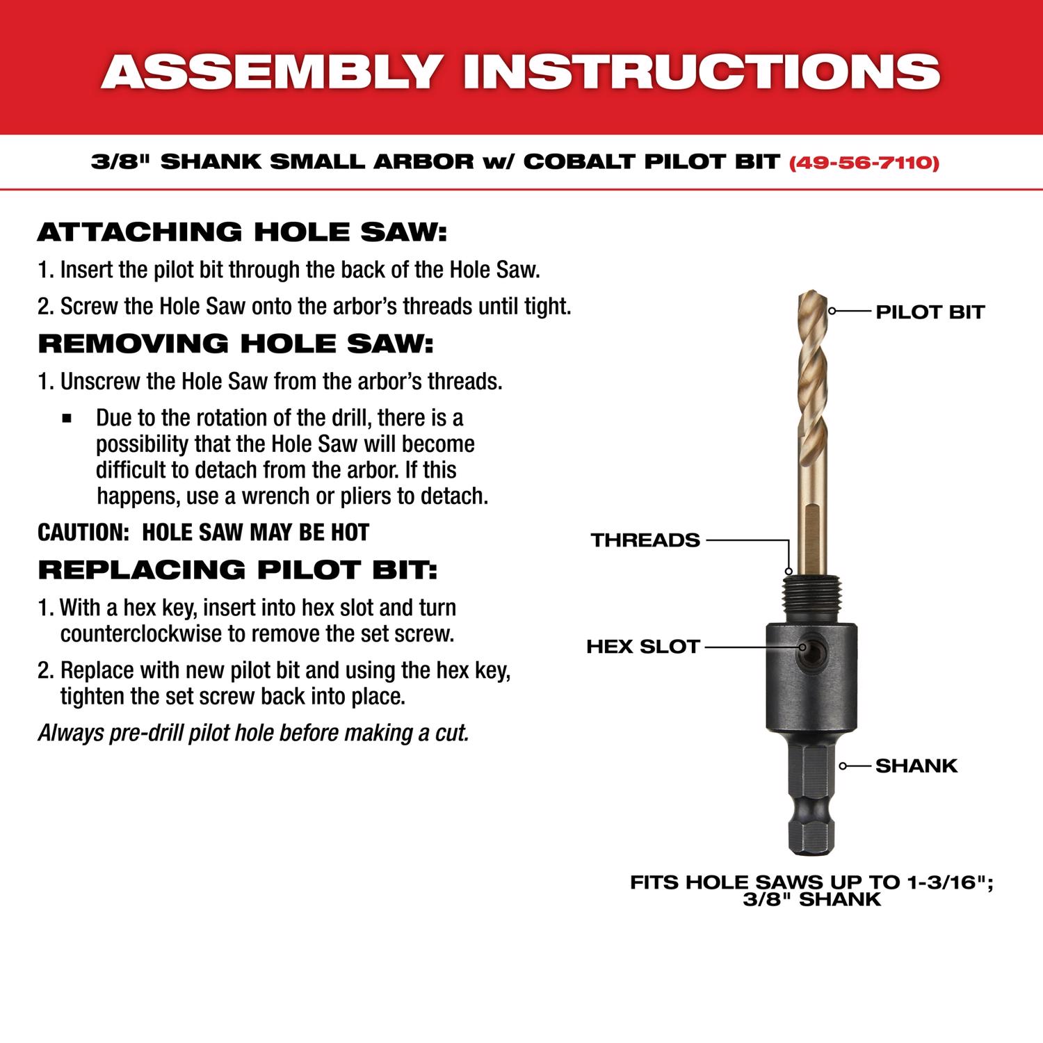 MW Hole Dozer 1-1/8 in. Carbide Tipped Hole Saw 1 pc